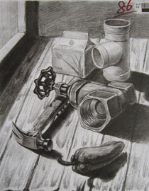 2013年四川美术学院设计素描优秀试卷（56）