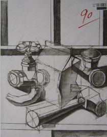 2013年四川美术学院设计素描优秀试卷（30）