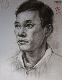 2015年四川美术学院造型素描头像高分卷13