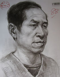 2015年四川美术学院造型素描头像高分卷22