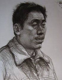 2015年四川美术学院造型素描头像高分卷34