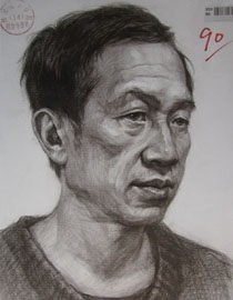2015年四川美术学院造型素描头像高分卷41