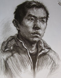 2015年四川美术学院造型素描头像高分卷53