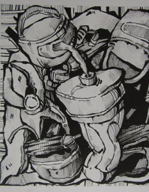 2015年四川美术学院设计基础（黑白装饰画）高分卷34