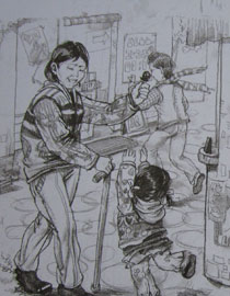 2014年清华大学美术学院设计类速写优秀试卷13