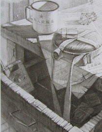 清华大学美术学院2014年设计类素描优秀试卷57
