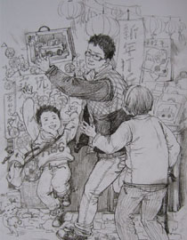 2014年清华大学美术学院设计类速写优秀试卷52