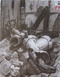 2014年四川美术学院设计类素描优秀试卷7